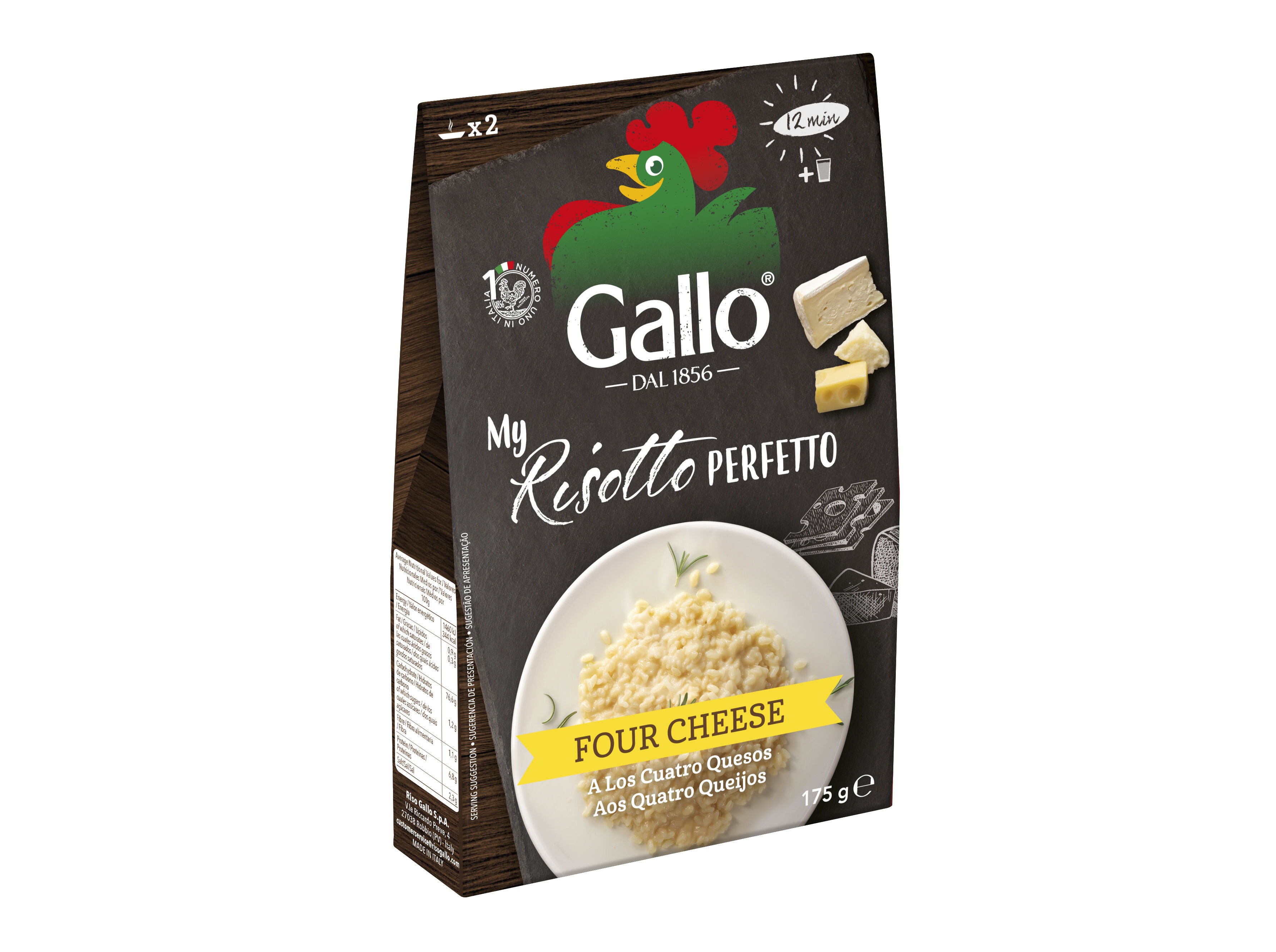 RISOTTO RISO GALLO 4 QUEIJOS 175G image number 0