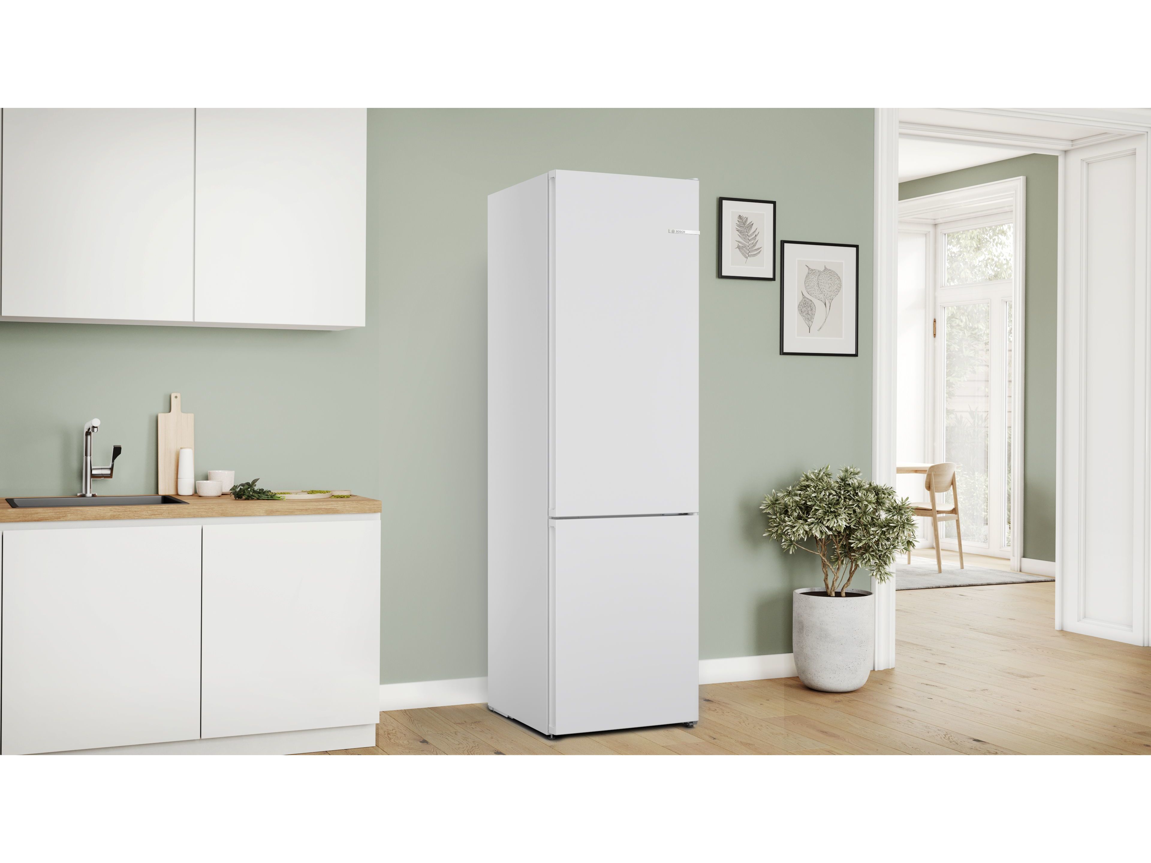 FRIGOR&Iacute;FICO COMBINADO BOSCH KGN392WCF (NO FROST C 203CM 363L BRANCO) image number 6
