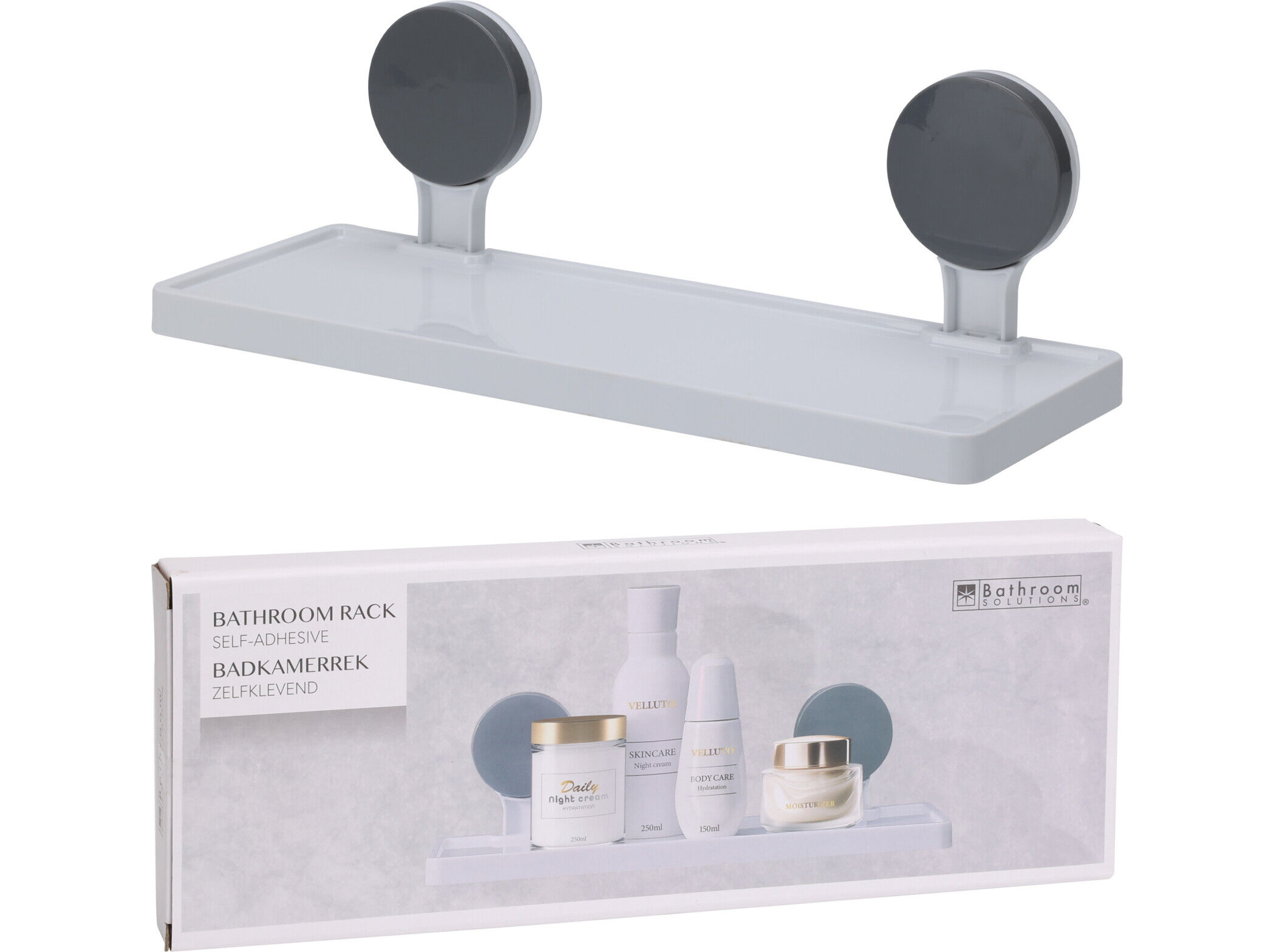 PRATELEIRA 2 VENTOSAS 32X11.5X11.7CM