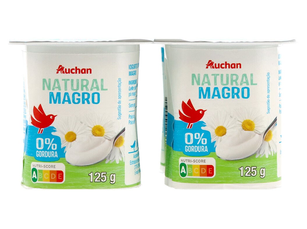 IOGURTE AUCHAN MAGRO NATURAL 4X125G image number 0