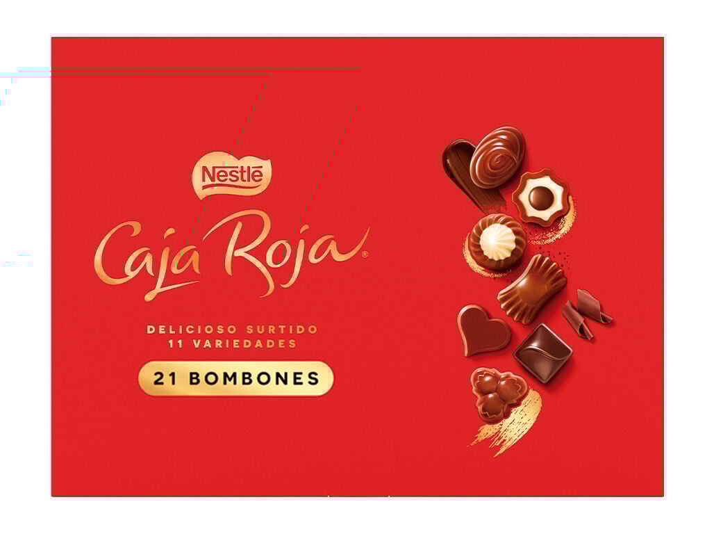 BOMBONS DE CHOCOLATE CAJA ROJA 198G