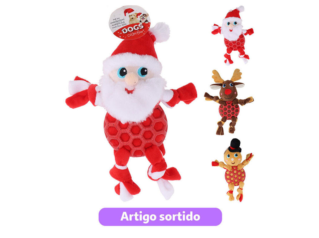 BRINQUEDO C&Atilde;O DOGS COLLECTION PELUCHE NATAL TPR 26CM MODELOS SORTIDOS image number 0