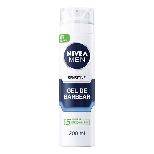 Gel de Barbear Sensitive NIVEA MEN 200 ml image number 0