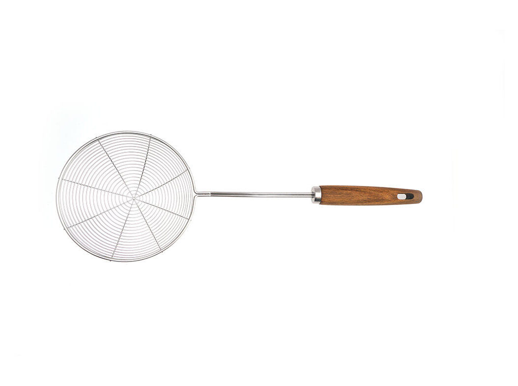 ESCUMADEIRA INOX ACTUEL COM CABO MADEIRA 40CM image number 0