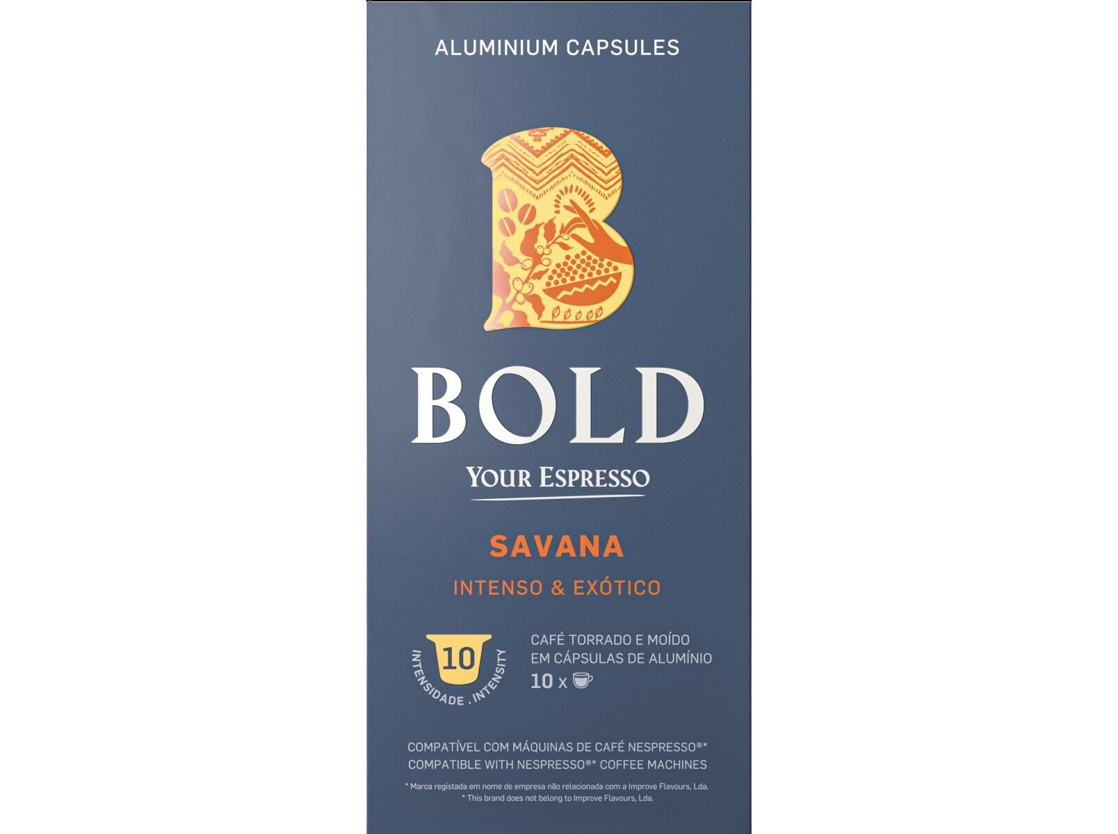 C&Aacute;PSULAS CAF&Eacute; BOLD ALUMINIO COMPAT&Iacute;VEL COM NESPRESSO SAVANA 10 UN image number 0
