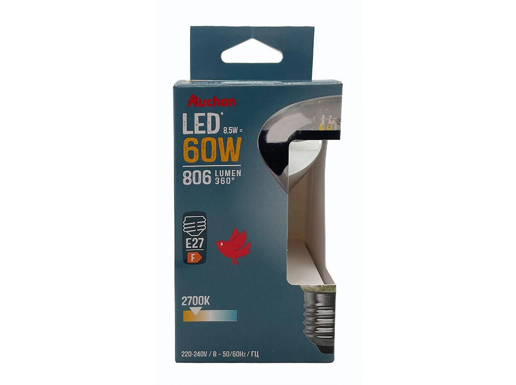 L&Acirc;MPADA LED AUCHAN E27 60W R63 LUZ AMARELA image number 0