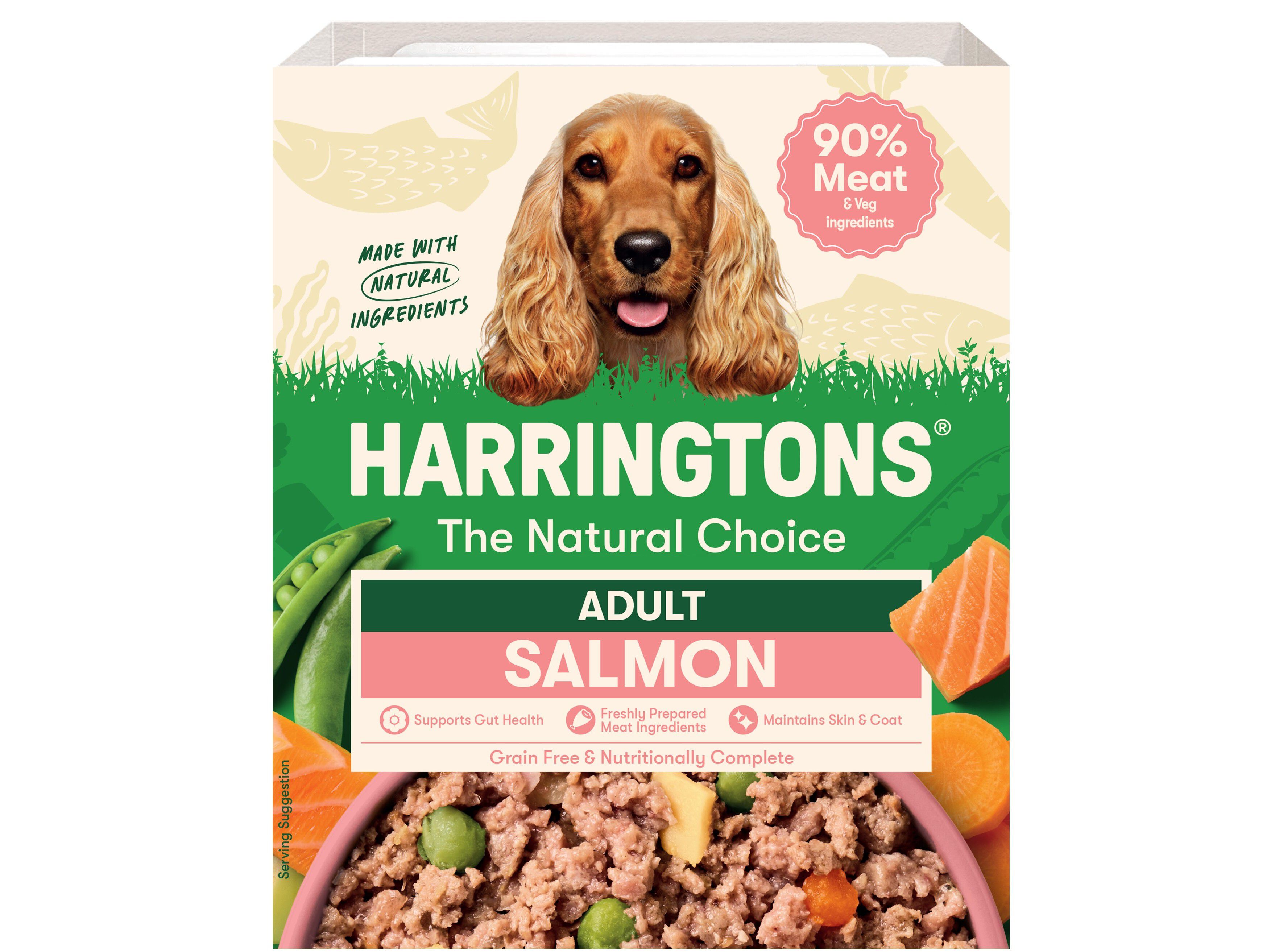 COMIDA H&Uacute;MIDA PARA C&Atilde;O HARRINGTONS SALM&Atilde;O 400G image number 1