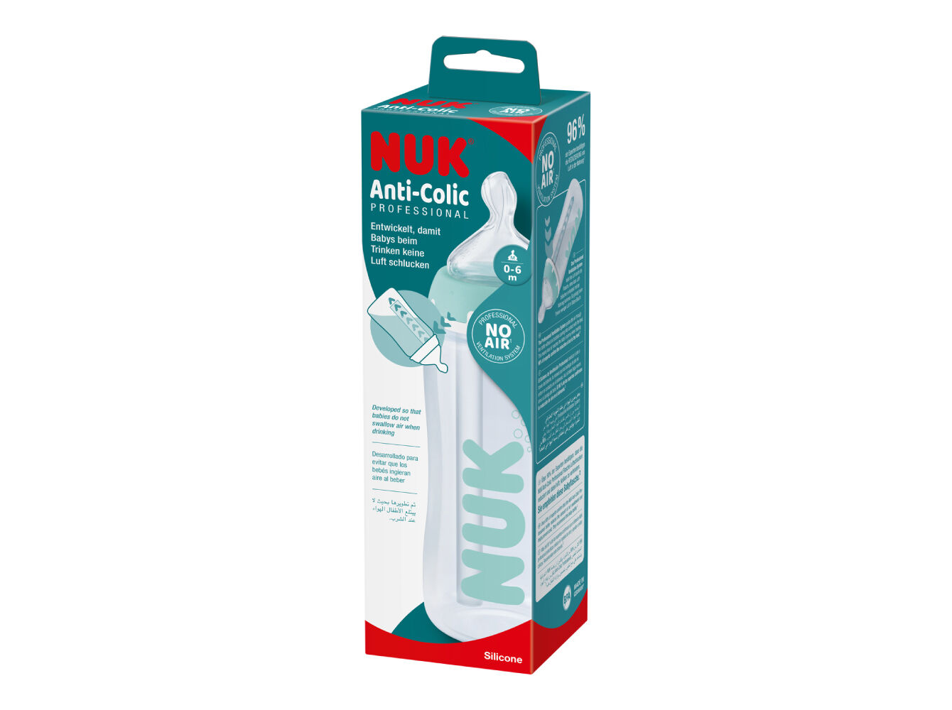 BIBERAO NUK FC ANTICOLICA 0-6M 300ML image number 0