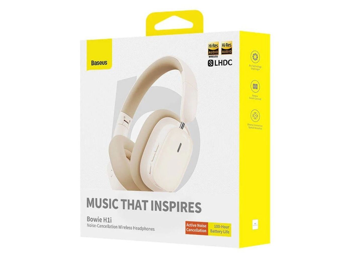 AUSCULTADORES WIRELESS BASEUS H1I ANC BRANCO image number 4