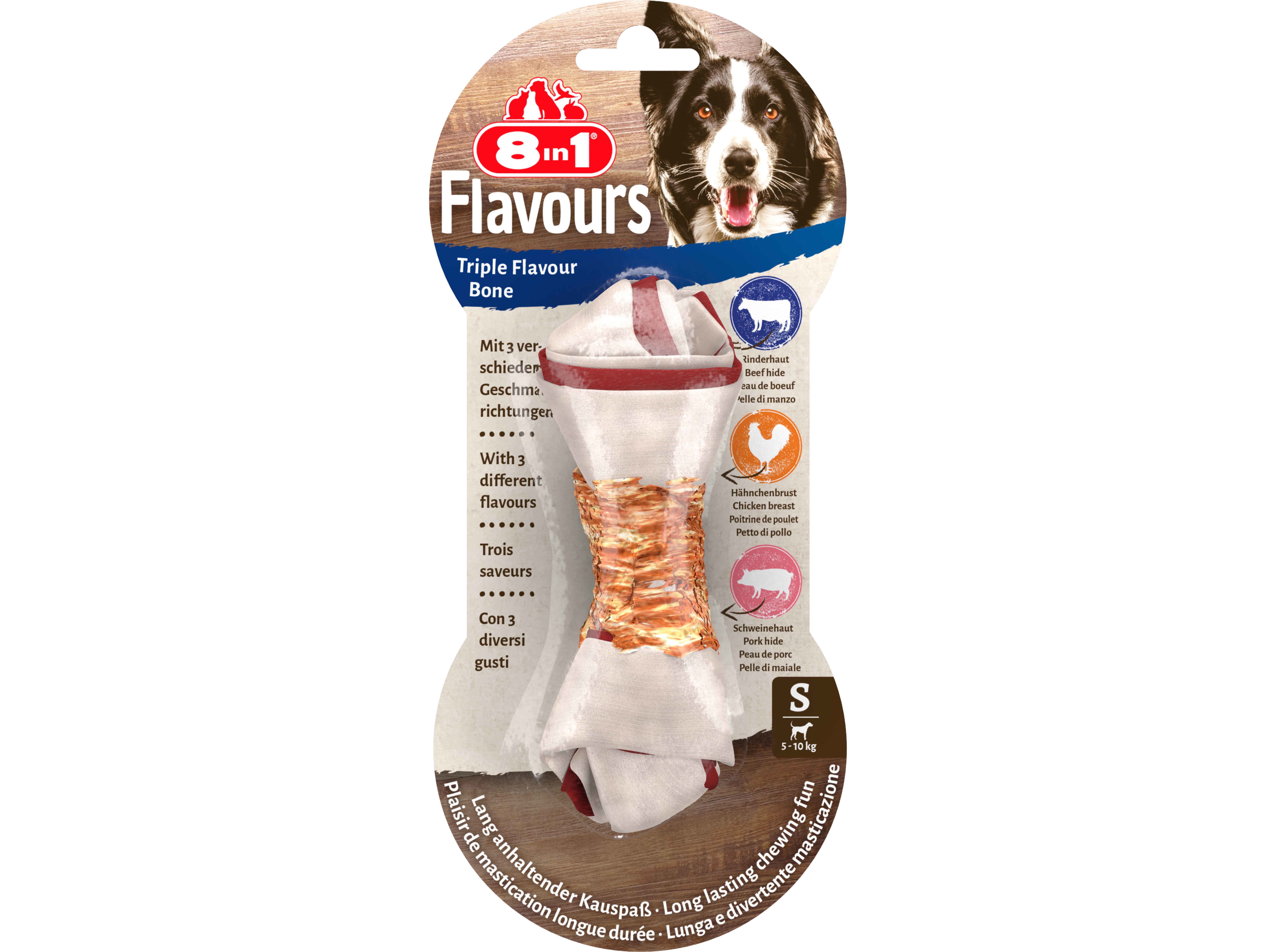 SNACKS C&Atilde;O 8IN1 OSSO TRIPLE FLAVOUR S image number 0