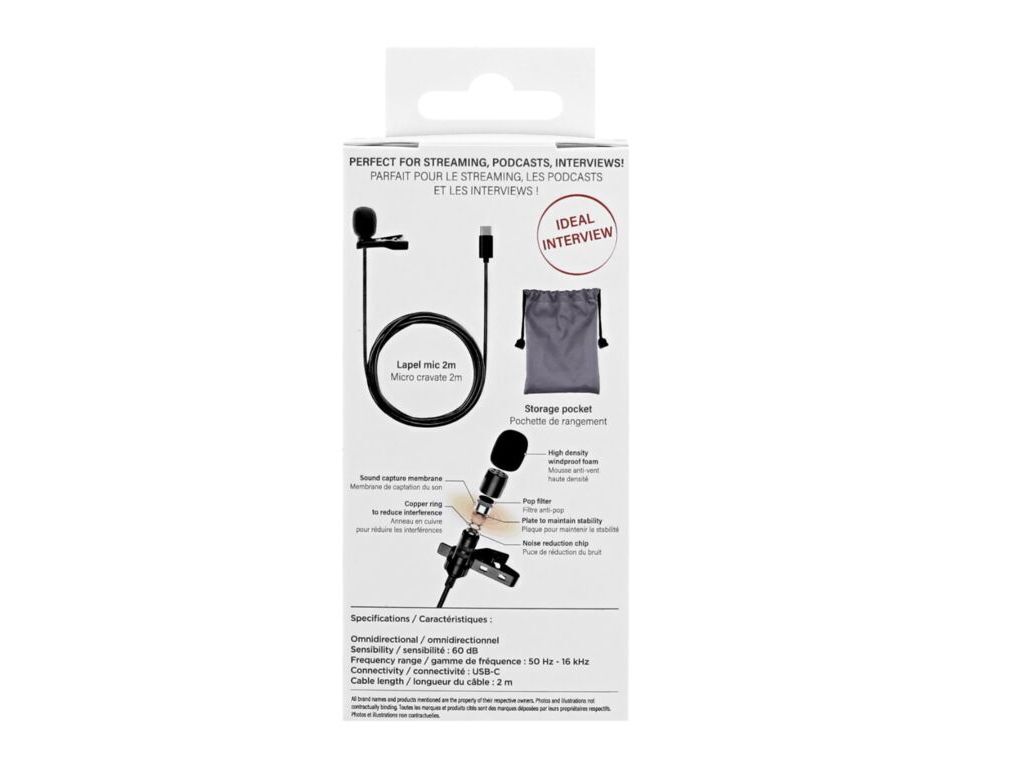 MICROFONE LAPELA TNB INLAPMICUSB1 USB-C image number 5