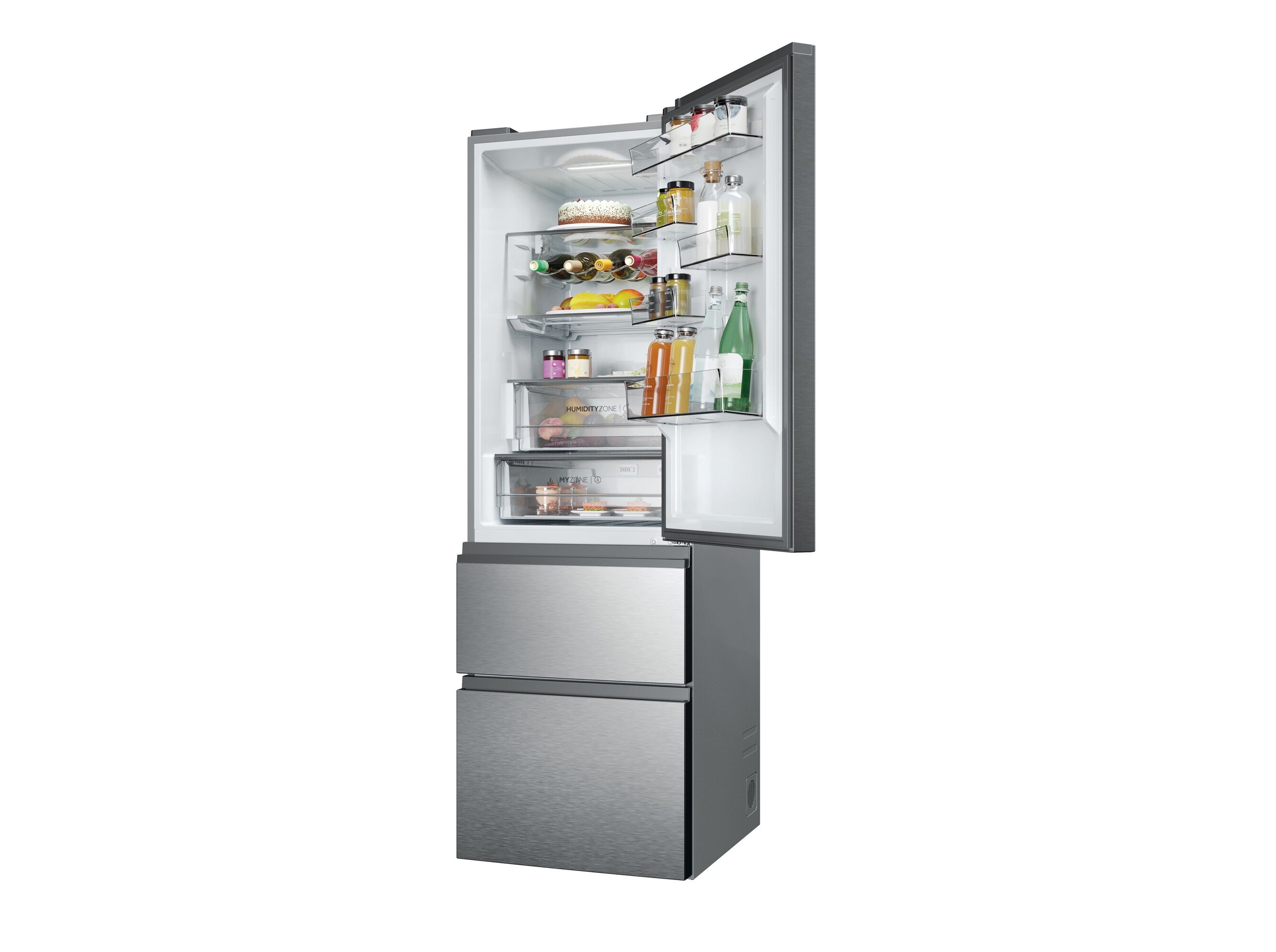 FRIGOR&Iacute;FICO COMBINADO HAIER HTW5618CNMG NO FROST C 360L INOX image number 5