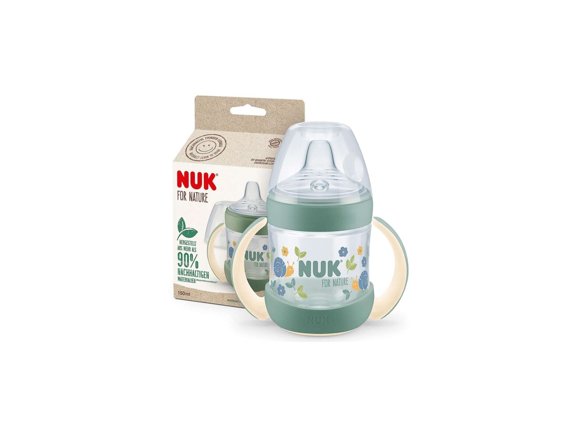 COPO APRENDIZAGEM NUK FOR NATURE SIL. VERDE 150ML image number 0