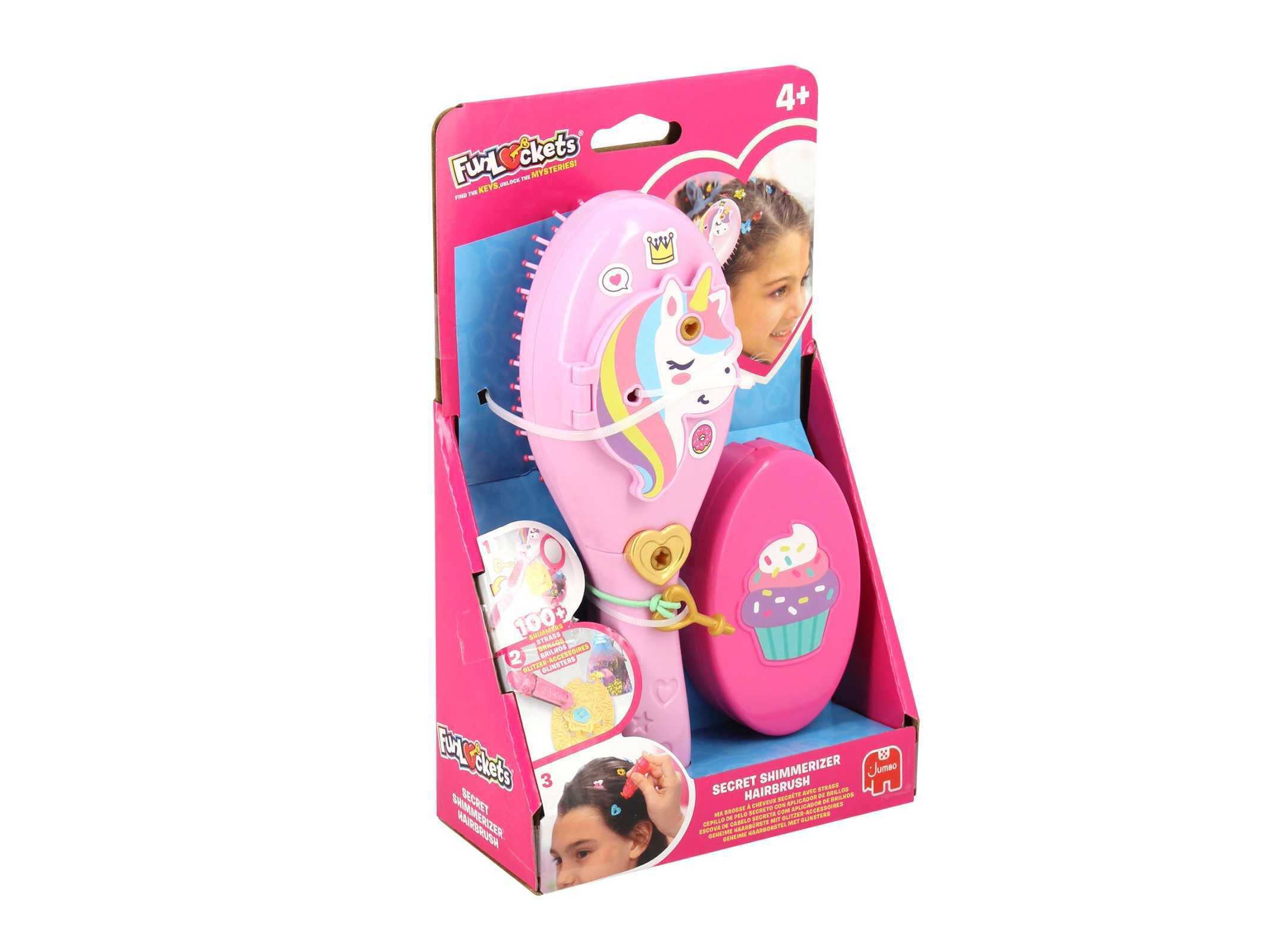ESCOVA SECRETA COM BRILHOS PARA O CABELO FUNLOCKETS