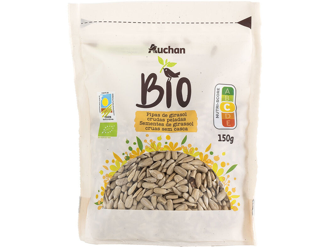 SEMENTES AUCHAN GIRASSOL BIO SEM PELE 150G image number 0
