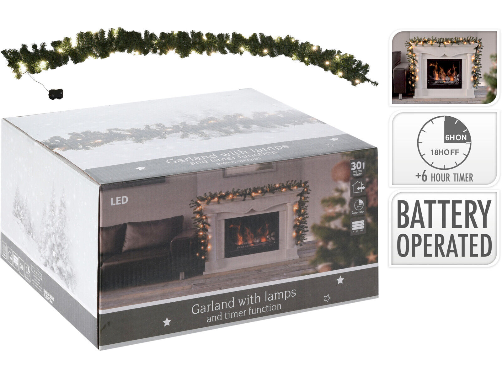 GRINALDA 30LED 27X22X13CM image number 1