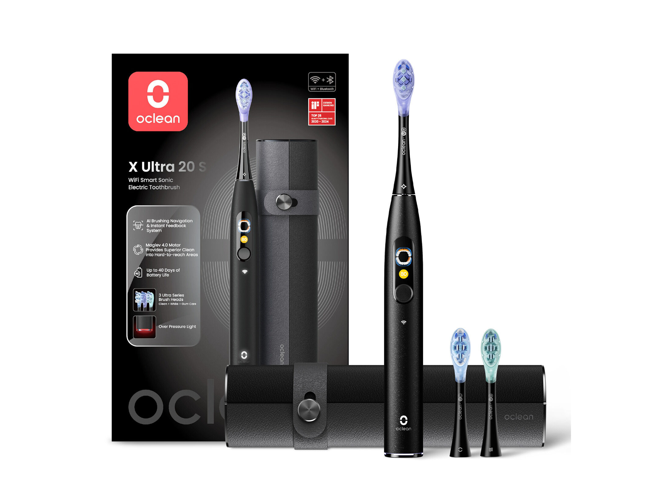 ESCOVA SONICA OCLEAN INTEL X PRO 20 PRETA image number 0