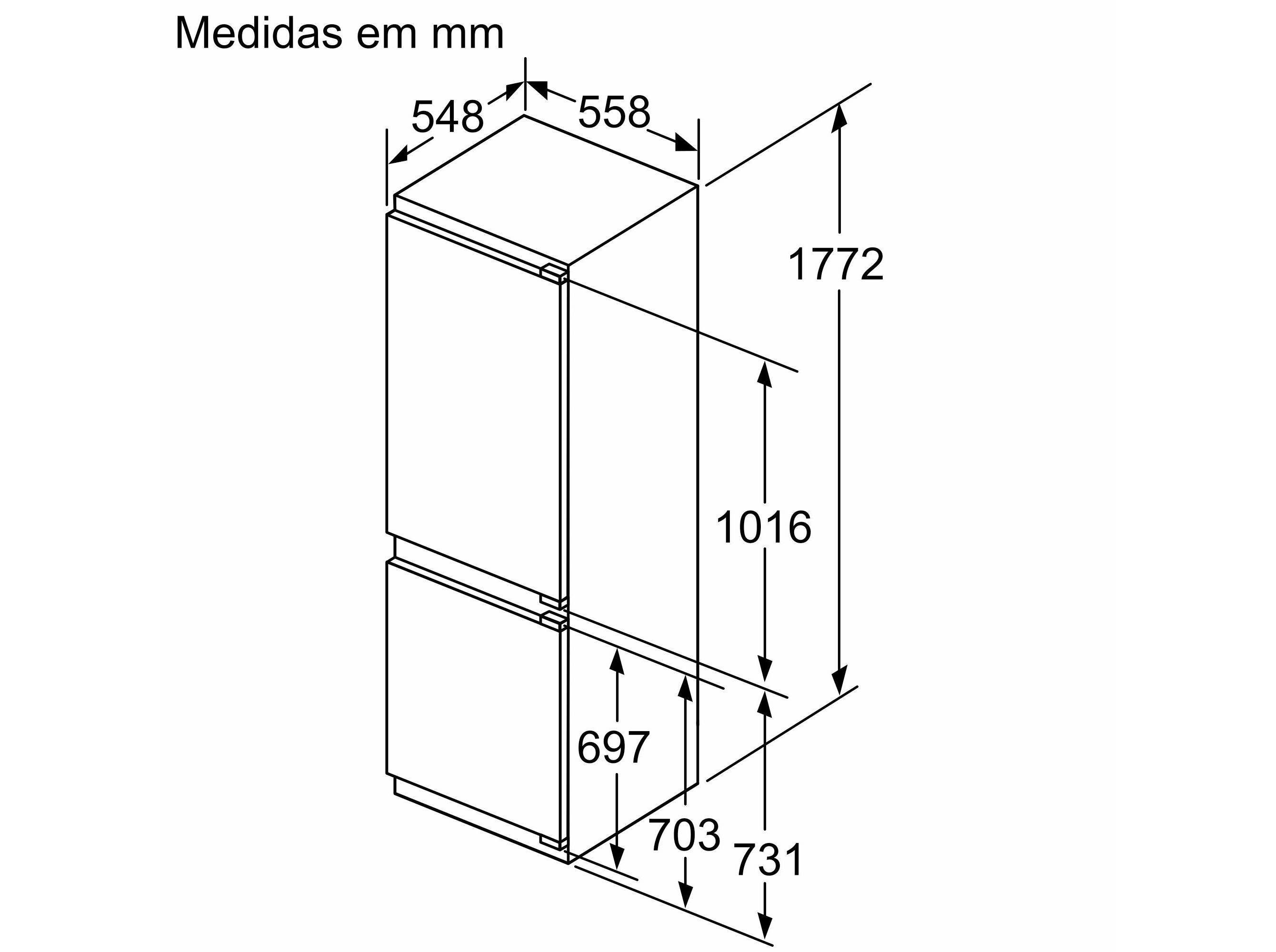 COMBINADO DE ENCASTRE BOSCH KIN86ADD0 INOX D 260L NO FROST image number 3