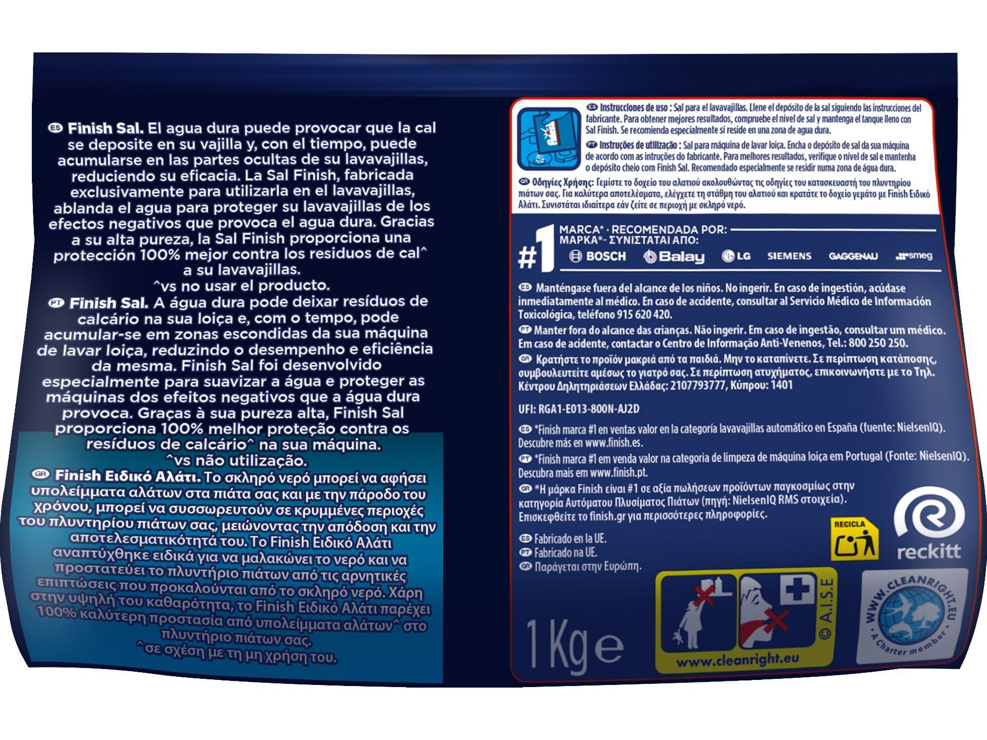 SAL M&Aacute;QUINA LOI&Ccedil;A FINISH 1KG image number 1