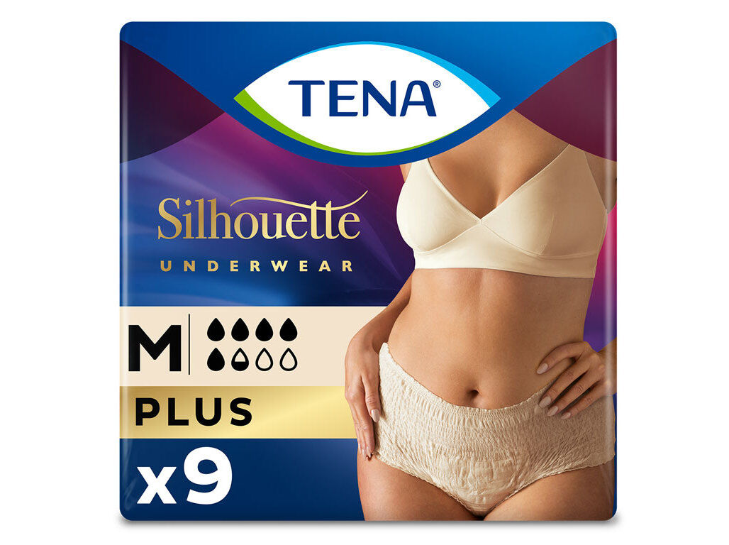 CUECAS INCONTINENCIA TAMANHO M CREME TENA SILHOUETTE 9 UN