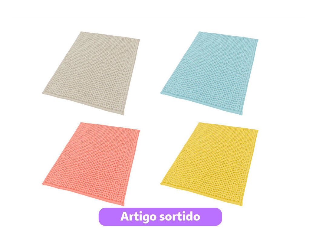 TAPETE CASA DE BANHO ACTUEL CHENILLE 50X120CM CORES SORTIDAS