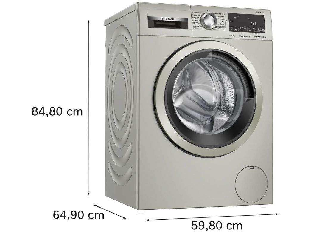 M&Aacute;QUINA DE LAVAR E SECAR ROUPA BOSCH SERIE 4 WNA1341XES (9/5KG E INOX) image number 4