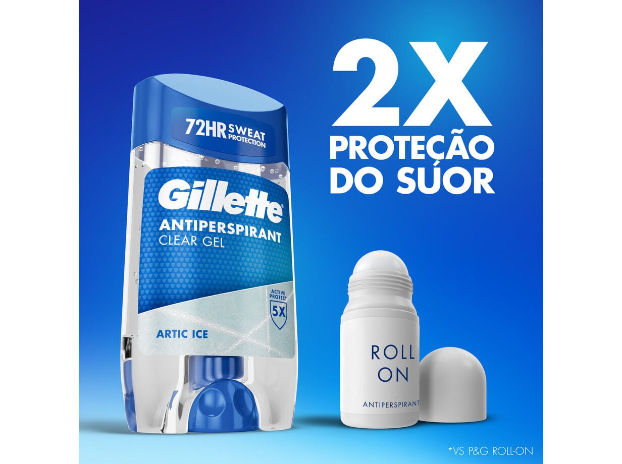 DESODORIZANTE STICK GILLETTE CLEAR GEL ARCTIC ICE 70 ML image number 4