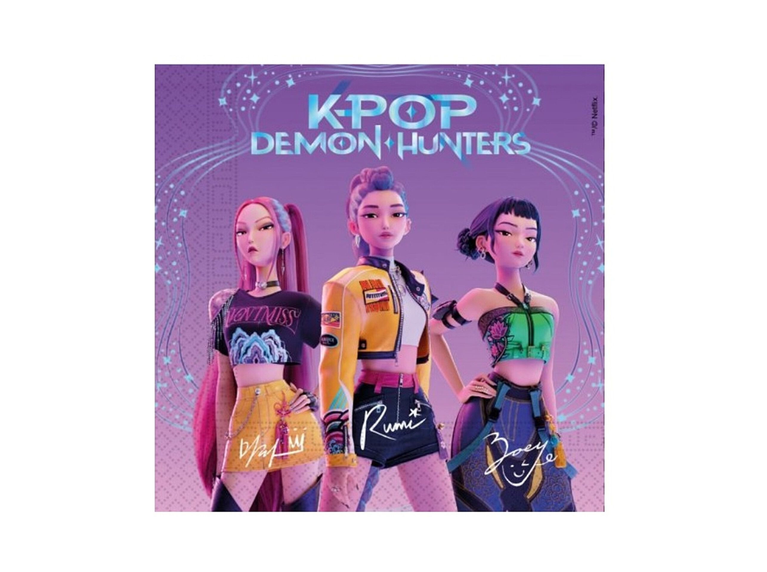 GUARDANAPOS FOLHA DUPLA K-POP DEMON HUNTERS 33X33CM 20 UNIDADES image number 0