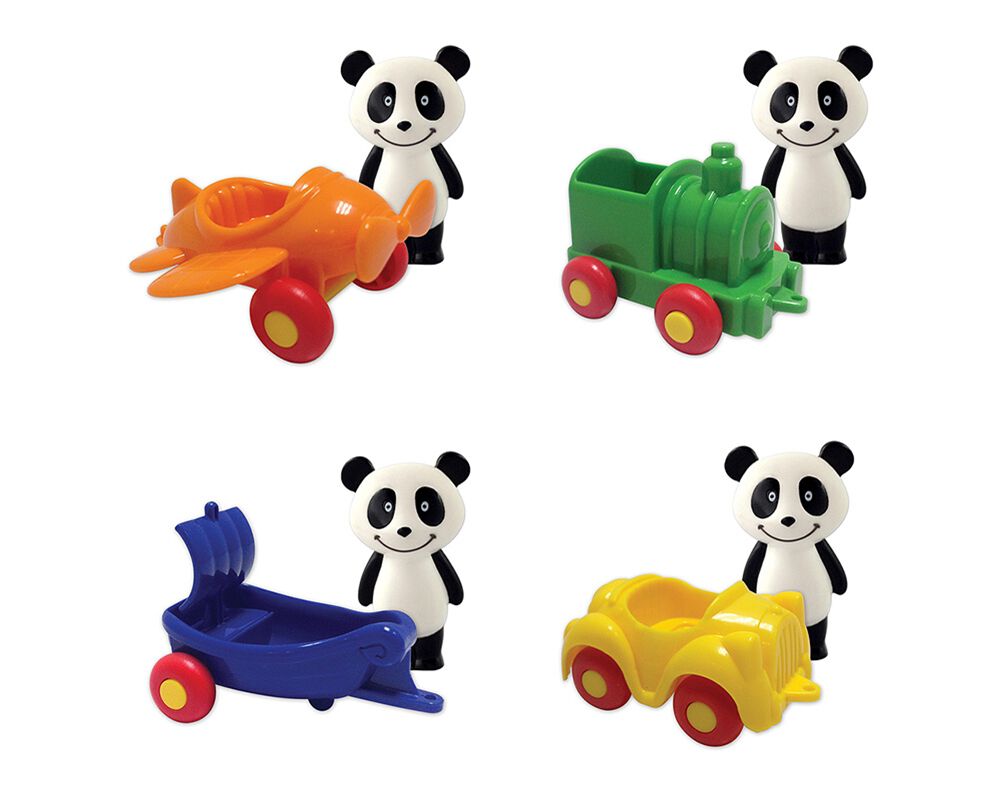 MINI VE&Iacute;CULO PANDA COM FIGURA MODELOS SORTIDOS image number 1