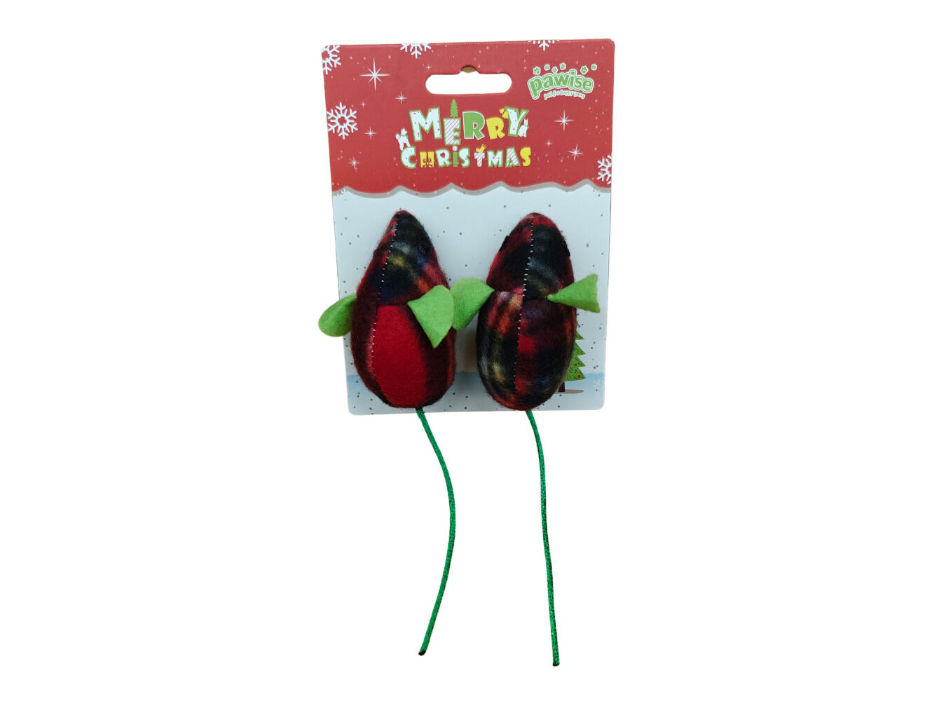 BRINQUEDO GATO PAWISE RATINHOS NATAL 2 UNIDADES