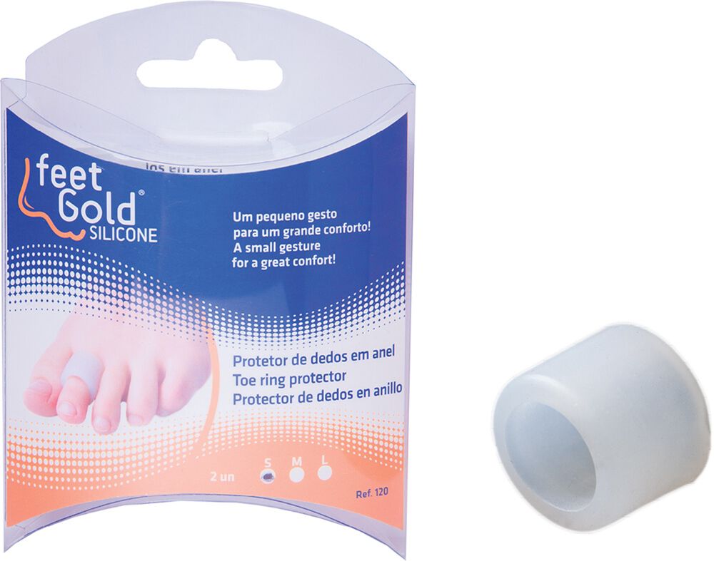 PROTETOR FEET GOLD DE DEDOS EM ANEL TAMANHO S 2UN image number 0