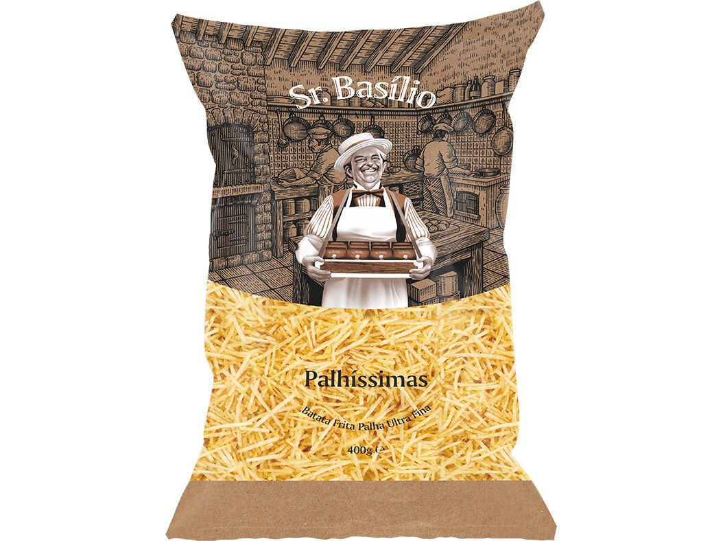 BATATAS SR.BAS&Iacute;LIO FRITAS PALHISSIMAS 400G