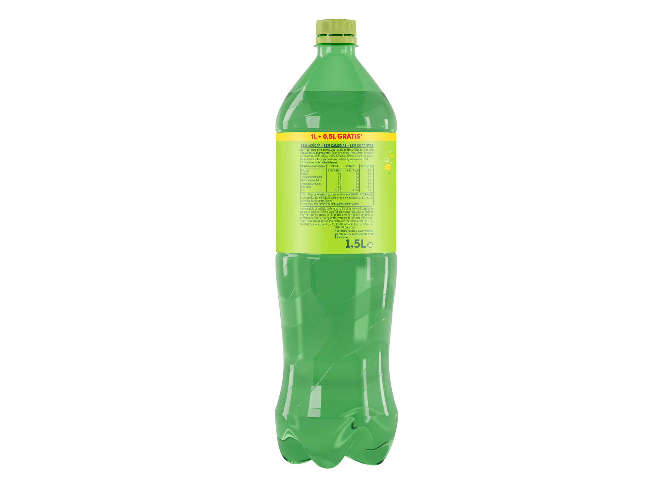 REFRIGERANTES COM G&Aacute;S 7UP ZERO 1+0.5L OFERTA image number 1
