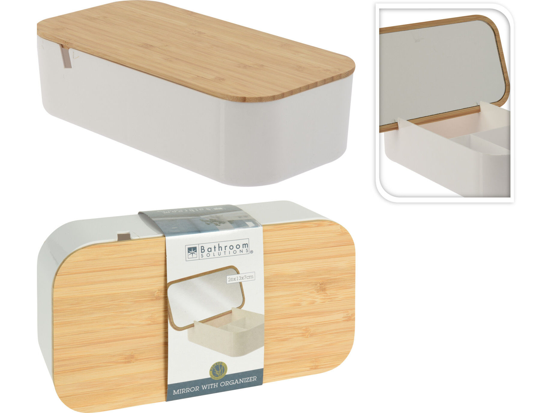 ORGANIZADOR COM ESPELHO 26X13X7CM