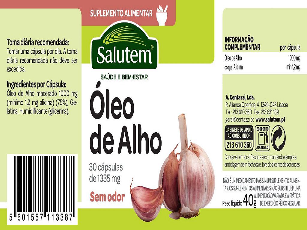 SUPLEMENTO SALUTEM &Oacute;LEO DE ALHO 30 C&Aacute;PSULAS image number 1