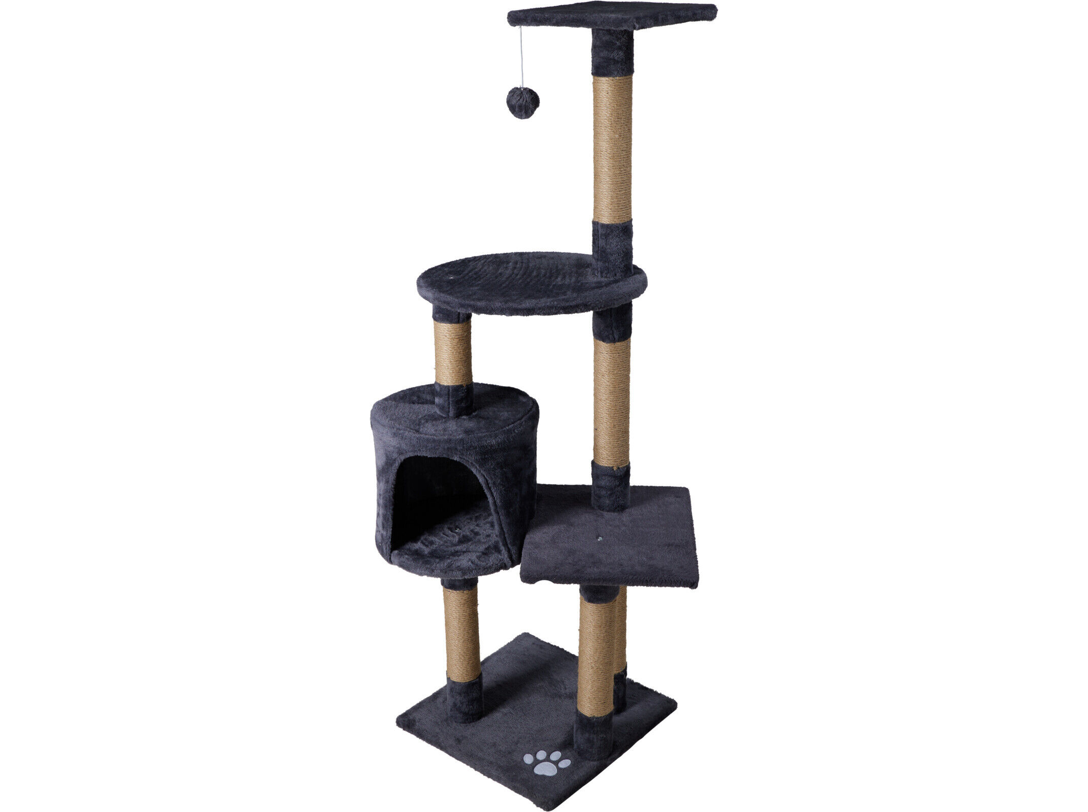 GIN&Aacute;SIO PARA GATO CATS COLLECTION COM BOLA CINZENTO 40X40X140CM image number 1