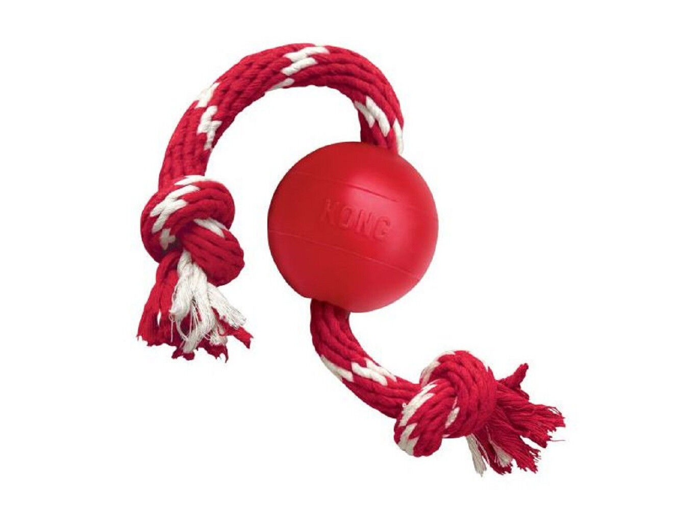 BRINQUEDO PARA C&Atilde;O KONG BOLA COM CORDA PEQUENA image number 0