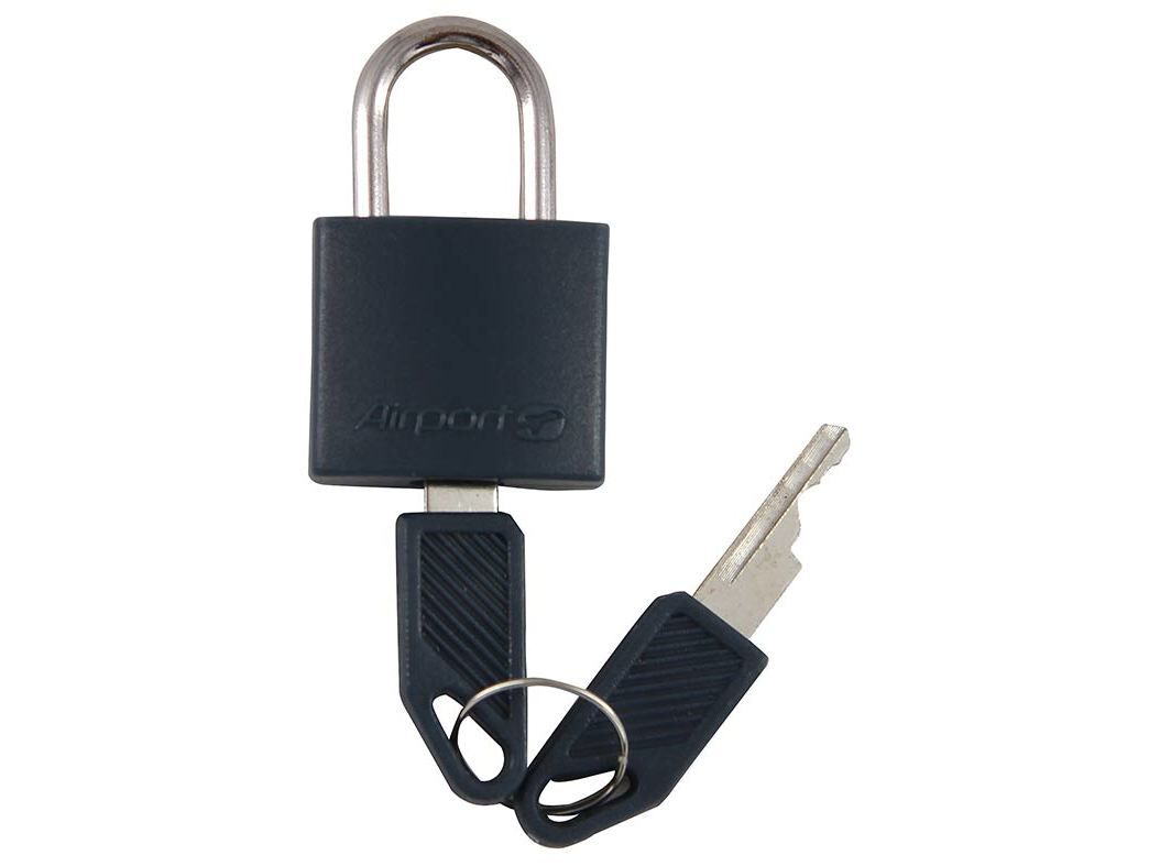 CADEADO SIMPLES AIRPORT 2 CHAVES AZUL ESCURO image number 0