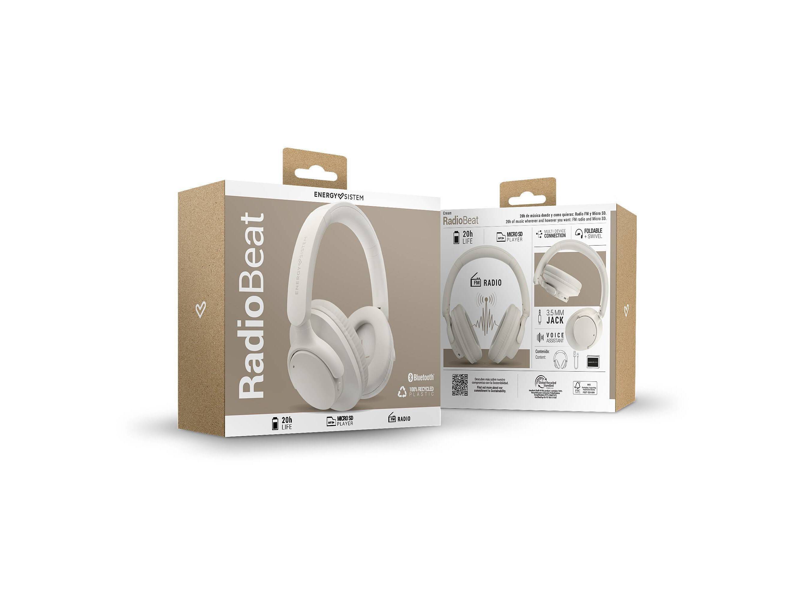 AURICULARES BT ENERGY SISTEM CREAM RADIOBEAT image number 5