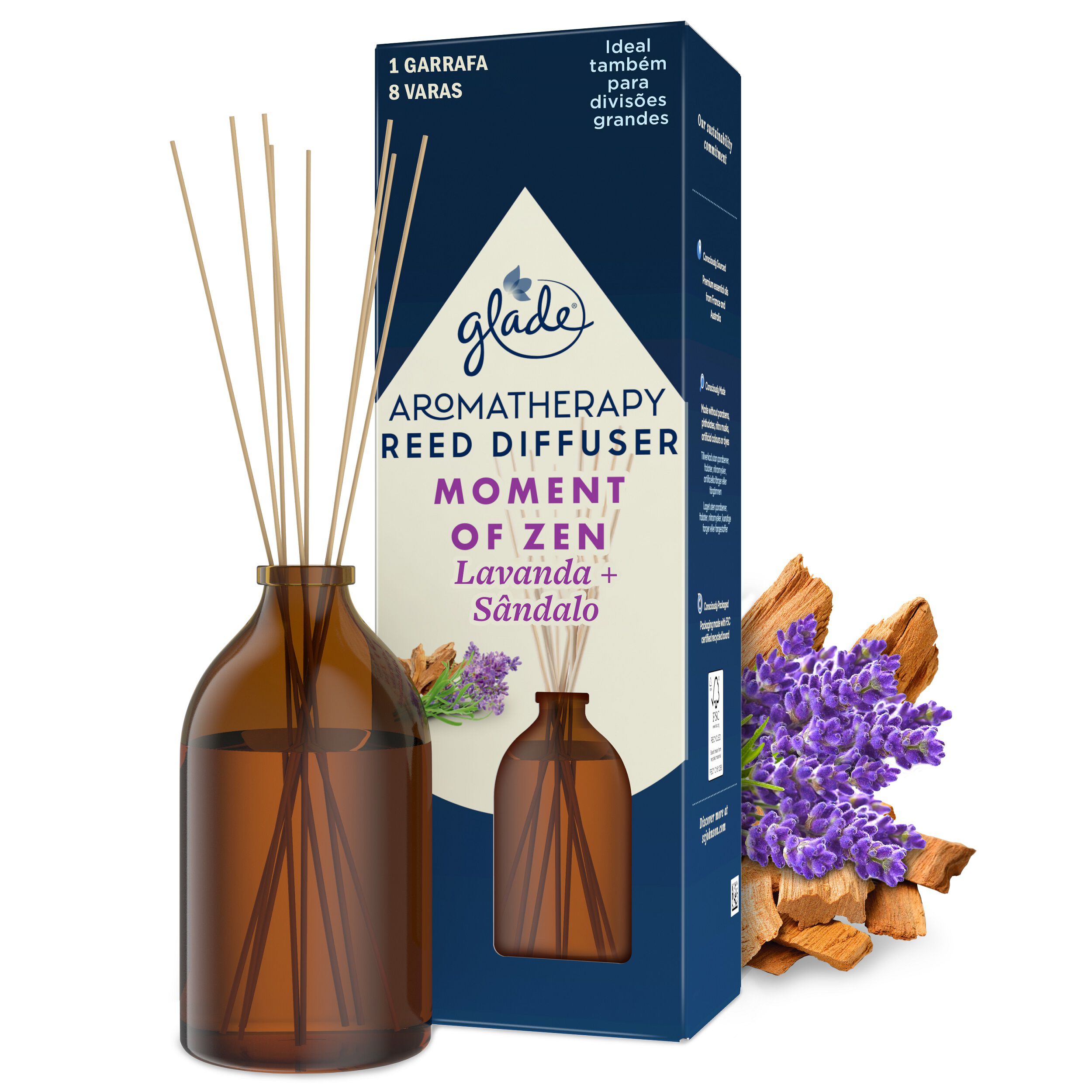 AMBIENTADOR GLADE STICK MOMENT OF ZEN LAVANDA 80ML image number 5