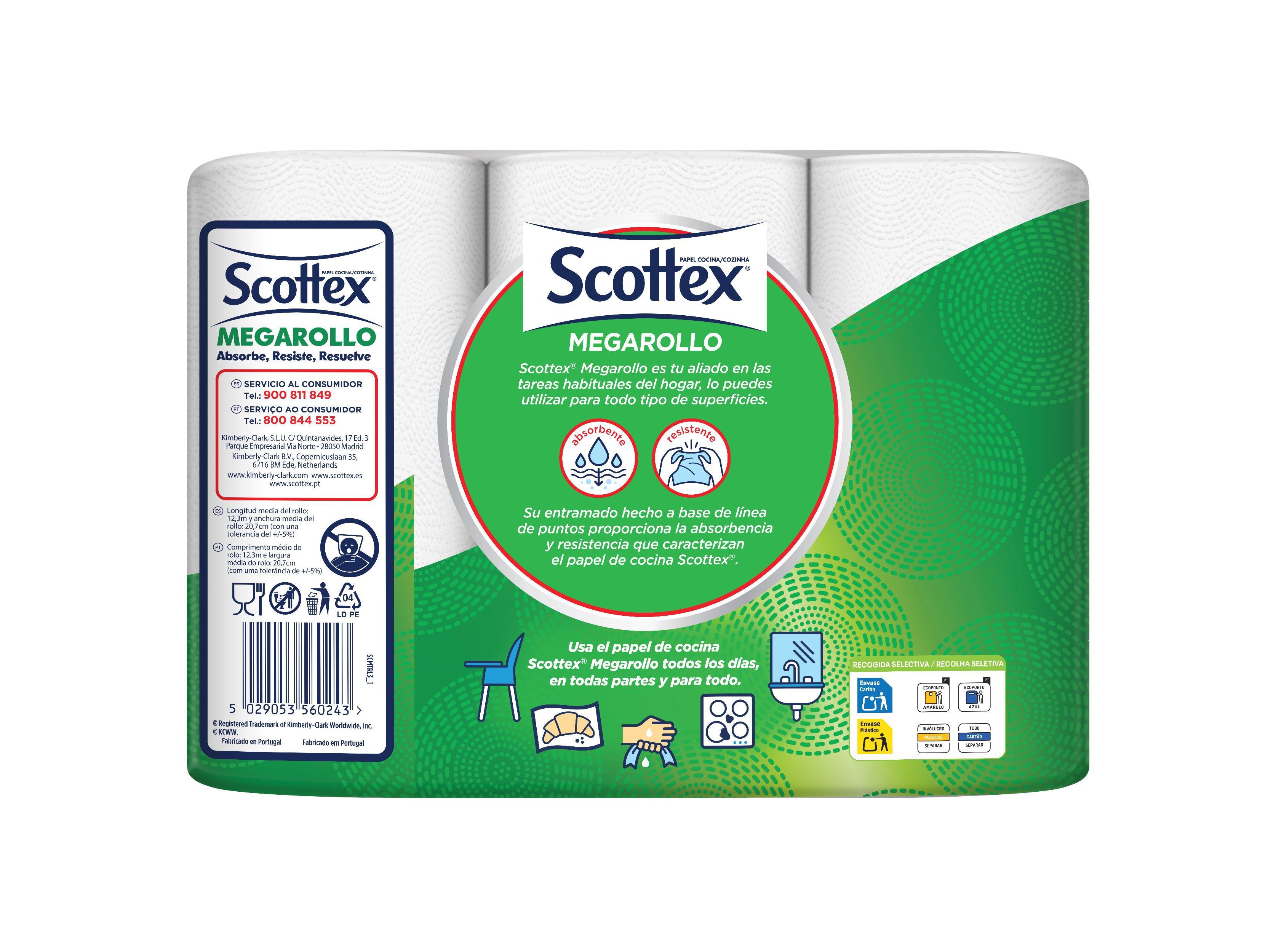 ROLO DE COZINHA SCOTTEX MEGAROLO 3ROLOS image number 1