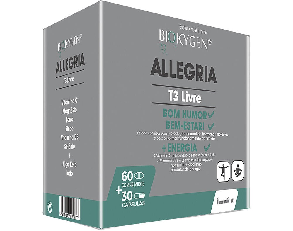 SUPLEMENTO BIOKYGEN ALLEGRIAT3LIVRE 60COMP+30CAP