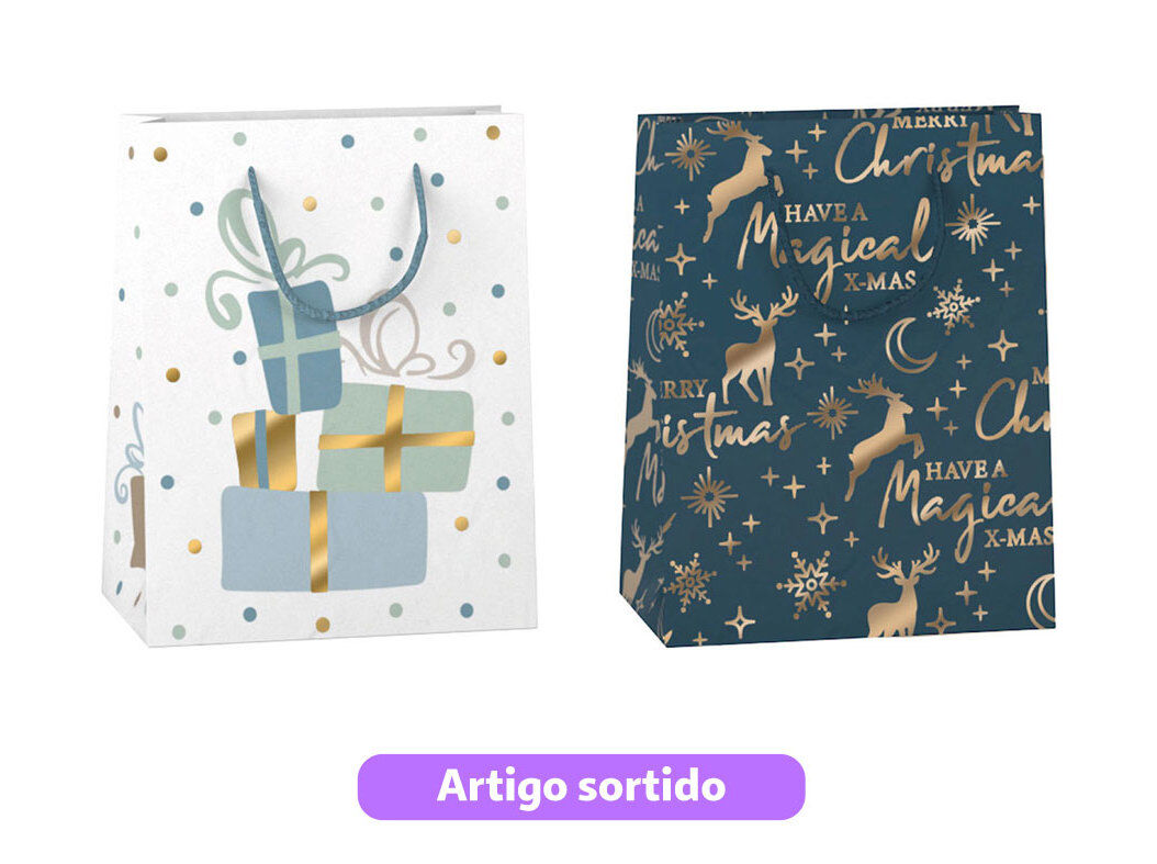 SACO PRESENTE AUCHAN TAMANHO S 18X23X9CM MODELOS SORTIDOS image number 0