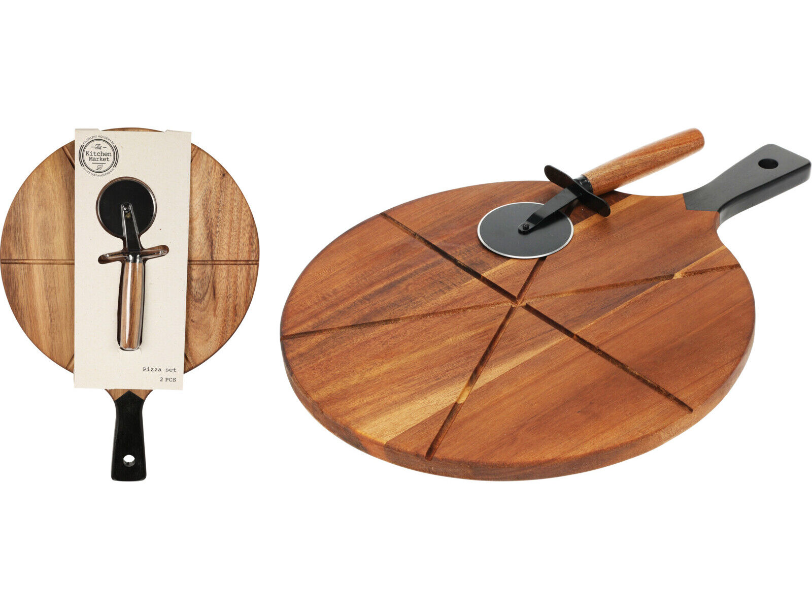 T&Aacute;BUA E CORTADOR PIZZA MADEIRA 30CM image number 0
