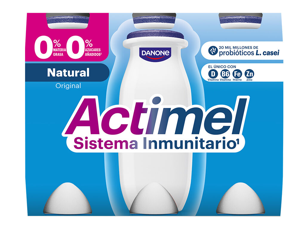 PROBI&Oacute;TICO ACTIMEL NATURAL 0% 6X100G image number 0