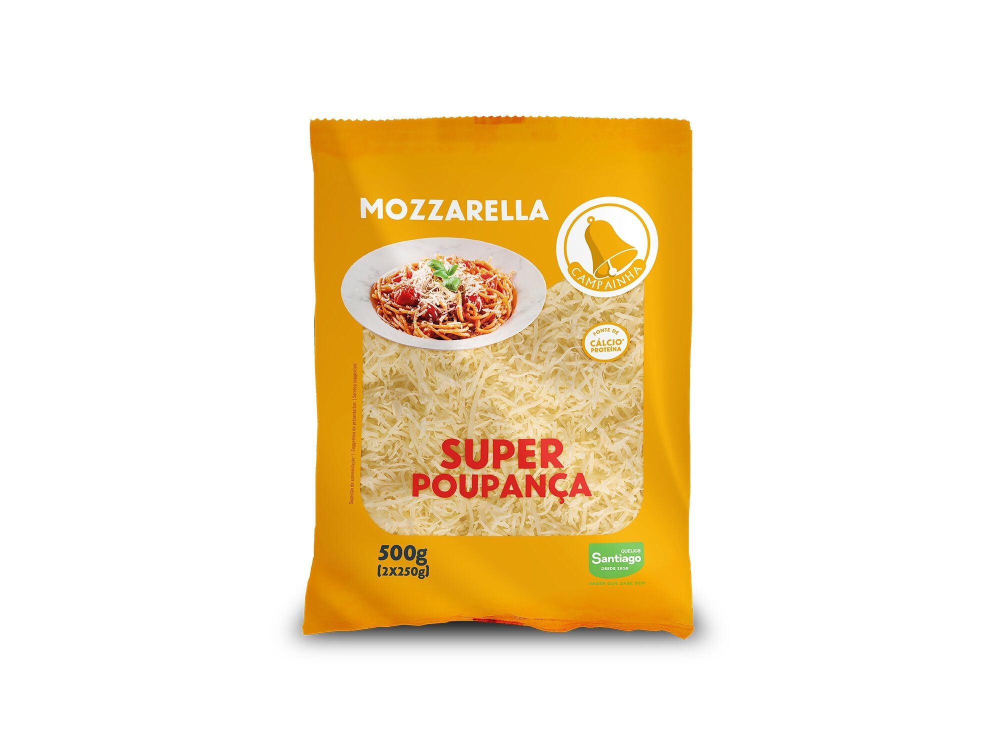 QUEIJO MOZZARELLA CAMPAINHA RALADO 2X250G image number 0