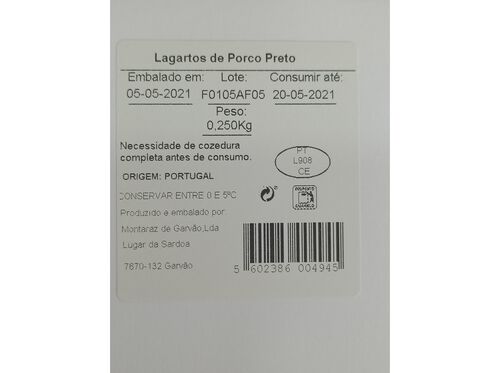 LAGARTOS PORCO PRETO PRODUÇÃO CONTROLADA SKP 250GR