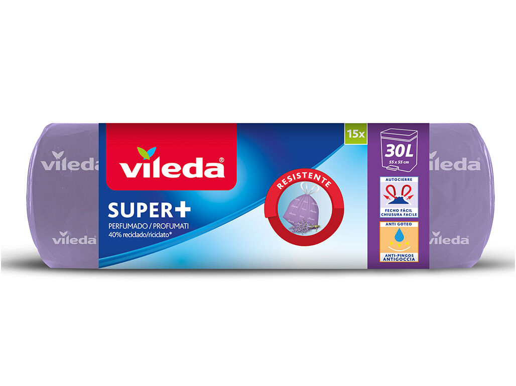 SACOS LIXO VILEDA LAVANDA 30L 15UN