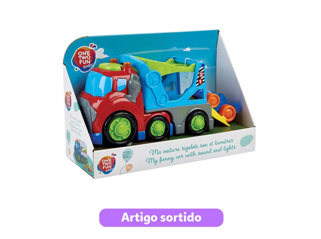 CARRO COM LUZ E SOM ONE TWO FUN MODELOS SORTIDOS