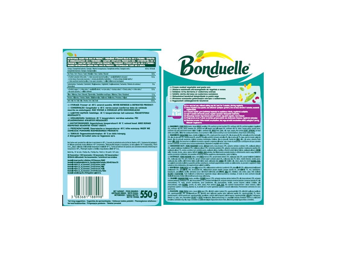 VEGGIES & PENNE&nbsp;&nbsp; BONDUELLE 557G image number 1